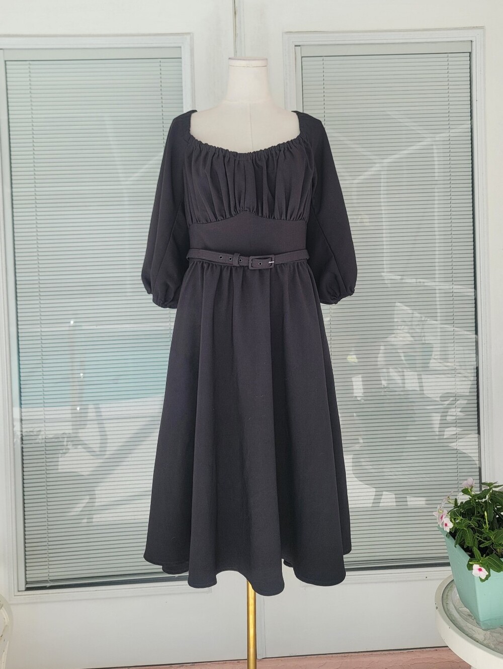 NWT Vixen By Micheline Pitt Vacation Dress In Black Retro Vintage